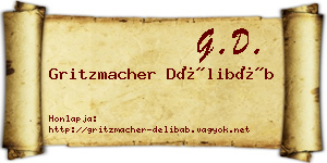 Gritzmacher Délibáb névjegykártya